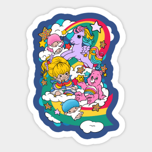 80s rainbows cartoon Sticker